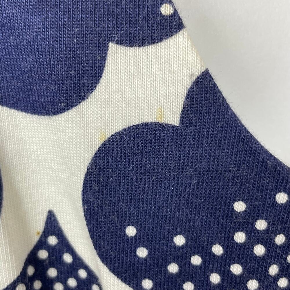Boden White Blue Spades Print Dress 6P Petite Smocked Empire Waist V-Neck - Picture 2 of 7
